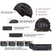 Peluca de cabello sintético resistente al calor con raíces negras y rubio bob corto para mujer - Pelo sintético recto con aspecto y sensación natural