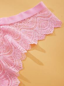 5pcs Ladies Sexy Lace Panties Mature Romantic Bowknot Women's Thongs Women's Breathable Lace Thongs Women Thongs Brozilian Panties Black Underwear Bikini Panties For Women Panty Set Lace Panties - Multicolor - View 7