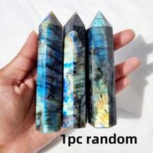 1pc Unique Labradorite Tower - Polishing Stone Tower - Home Decor, Holiday Gift - The Preferred Gift For Crystal Enthusiasts - Multicolor - View 14