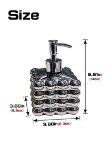 1pc Personalized 4-Ball Ceramic Soap Dispenser, Pump Bottle, Suitable For Bathroom Use, Soap Dispenser/Shower Gel Dispenser/Lotion Dispenser Back To School
