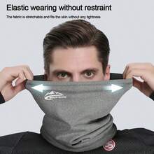 1/2 Uds.Calentador térmico de terciopelo para correr, bufanda para esquiar, montar en Snowboard, hombres y mujeres, deportes de invierno, senderismo, Bandana para ciclismo - gris oscuro 2 piezas - Ver 11