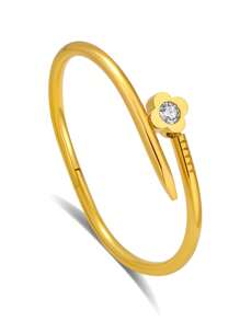 1 件不锈钢幸运四叶草装饰女士手镯，适合日常佩戴