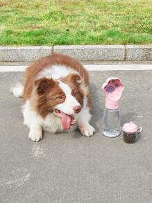 1 pieza Recipiente portátil y resistente a fugas de 350ml/550ml 2 en 1 para mascotas, con contenedor de comida desmontable, adecuado para perros pequeños, medianos y grandes