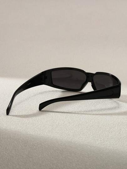 1pc Fashion Unisex Black Summer Beach Sports Y2K Futuristic Glasses Streetwear Driving Back To School