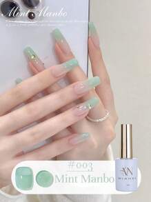 MIANEL GEL 12ML 夏季熱銷 Mint Mambo 果凍凝膠指甲油 2026 新款冰透乳白色綠色與藍綠色系列凝膠指甲油 藍色指甲 綠色指甲 白色指甲 冬季指甲 美甲沙龍使用 UV燈美甲用品 凝膠指甲油 - 彩色 - 查看 7
