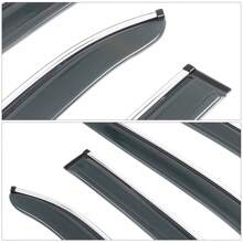 4PCS Tape On Window Visors Compatible With Toyota Camry 2018-2024 Chrome Trim Smoke Tinted Acrylic Window Rain Guards Summer Sun Shade Wind Vent Air Deflector 4PCS, A Great Find For Valentine - Smoke/Tinted with Chrome Trim - View 6