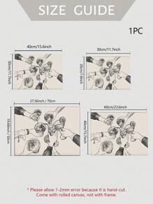 1 件酒吧推车装饰、欢呼装饰、酒吧推车装饰、复古厨房墙壁艺术、酒吧推车艺术、时尚墙壁艺术、个性化帆布海报，适用于宿舍、公寓、卧室、客厅和其他墙壁装饰，无框 - 彩色 - 查看 5