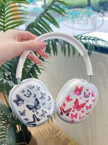 1 对蝴蝶图案保护套，适用于苹果耳机、耳罩、耳盖