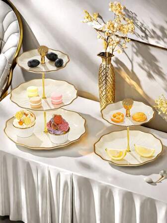 1 件多层蛋糕架、纸杯蛋糕展示架、创意蛋糕展示架、塑料水果盘、适合婚礼派对、婚礼蛋糕架、厨房用品、婚礼用品、派对用品