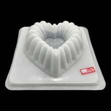 Molde de corazón con gajos de 1 cavidades. M-20 Molde ideal para hacer y trabajar, gelatina, gomitas, jabón, vela, resina, yeso, cemento, barro, entre mucho más