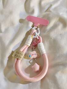 White No-Speech Cloud & Star Charm, Suitable For Phone Lanyard, Keychain, Camera Strap, Phone Case