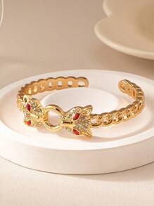 Ladies' Fashionable Leopard Head Personalized Accessories Suitable For Daily Commuting Can Be Given As Gifts - Yellow Gold - View 7