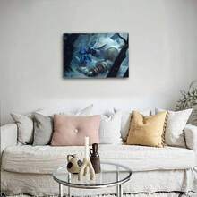 1 póster de lienzo enmarcado, ilustraciones de juegos, lienzo grande para pared, pintura de pared con ilustraciones para regalo, dormitorio, oficina, sala de estar, cafetería, bar, decoración de pared, decoración del hogar y del dormitorio lista para colgar, regalos navideños adecuados para Navidad, Halloween, día de San Valentín