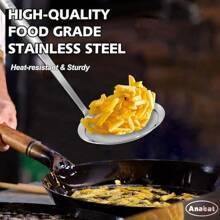 Stainless Steel Fat Skimmer Spoon - Set Of 3 Professional Kitchen Fine Mesh Food Strainer And Hot Pot Skimmer With Long Handle For Skimming, Cooking, Frying, Grease, Gravy And Foam (3"+4"+4.7") - Fine Mesh Skimmer Set of 3 - 查看 3