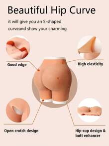 Angdie Women's Silicone Buttock Lifting Pants, With The Dual Effect Of Buttock Lifting And Body Shaping. It Is Suitable For People With A Waist Circumference Between 25 Inches And 45.28 Inches, And Is 0.47 Inches Thick (1.2 Cm) Thick. Made Of High Quality Silicone, The Pants Help Create A Tight And Attractive Hip - 02 - 查看 6