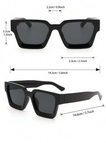 2pcs Men Plastic Rectangular Frame Classic Western Modern Simple Style Graceful Design And Expressiveness Fashion Eyeglasses Combination For Western Party Driving Vacation Outfits Suitable For All Face Shapes Decoration For Summer Beach Vacation,Outdoor,Travel
