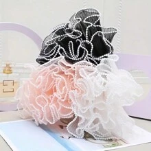 1 pièce Papier d'emballage à fleurs de 28 cm x 4 yards, tissu plissé en faux-perle. Fournitures de fleuriste pour les fêtes, les mariages, les anniversaires. Emballage cadeau, accessoires de bouquet de fleurs, emballage de fleurs fraîches pour la Saint-Valentin, la Fête des Mères