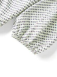 Women Summer Mini Dress Short Sleeve Doll Collar Dot Print Button Up Cocktail Dress - Apricot - View 7