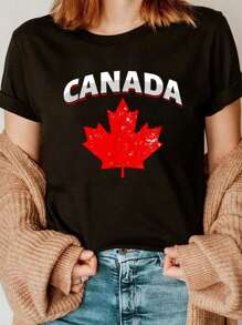 Toronto Patriotic Canadian Red Maple Leaf Tees,Fashion Casual T-Shirt