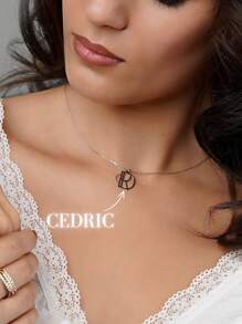 Unique Design Name Logo Necklace Custom Logo Handmade Name Necklace Personalized Name Stainless Steel Jewelry Mom's Gift - As Shown - View 12