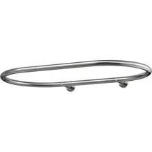 Oval Shower Curtain Rod Hoop Square Shape Bathroom Rod For Clawfoot Tub Free Standing Tubs (Silver) - Oval Aluminum-silver - View 5