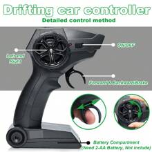 Remote Control Car - 1:24 Scale RC Drift Car, 4WD Toy Car With LED Light, Racing And Drifting Wheels, Rechargeable Batteries, Birthday Gift Toy For Boys Girls - White and Green - View 6