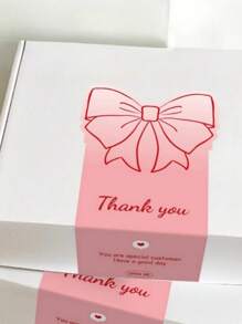 50Pcs Thank You Stickers For Small Business Gift Box Packaging Sticker Decorate Seal Label - Pink - View 1