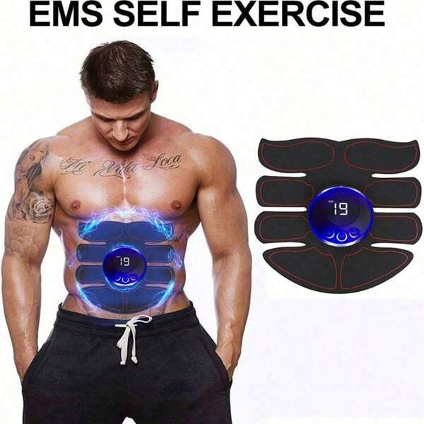 USB Charging Abdominal Muscle Stimulator, Abdominal Muscle Trainer With LED Digital Display Abdominal And Arm Stimulator