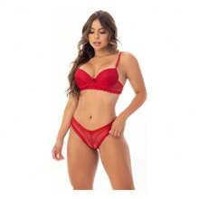 All Lace Lingerie Set, Fluorite Bra And Panties - 乾枯玫瑰色 - 查看 3