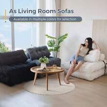 MAXYOYO Folding Sofa Bed, Convertible Sleeper Chair With Pillow Foldable Mattress With Back Support, Portable Fold Out Chair Bed Comfy Floor Sofa Lounge For Living Room Bedroom - 米色 - 查看 5