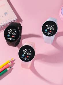 1 stuk geliefd elektronisch kinderhorloge, met datum en tijd, geschikt voor dagelijks gebruik of als festivalcadeau