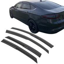 4PC Set Window Visors For 2013-2018 Fords' Fusion Window Rain Guards Smoked Aero JDM Wind Deflectors Stick On Sun Rain Wind Window Guards, A Useful Upgrade For The Valentine Season - Smoke/Tinted - View 1