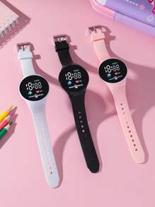 1 stuk geliefd elektronisch kinderhorloge, met datum en tijd, geschikt voor dagelijks gebruik of als festivalcadeau