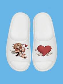 Men's Custom Photo Slides, Customized Personalized Photo Sandals With Interchangeable Hat Designs, Ultra-Soft Sole, Comfortable, Non-Slip, For Indoor And Outdoor, Beach And Home, Customized Gift For Mom/Dad/Her/Him/Girlfriend/Boyfriend/Wife/Husband/Friend - White - View 5