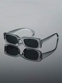 1pc Plastic Rectangle Retro Classic Elegant Portable Modern Simple Style Graceful Design And Expressiveness Never Outdated Shades Basics Fashion Eyeglasses For Unisex Party Beach Wedding Business Suitable For All Face Shapes Accessories Back To School Fashionable Preppy School Look