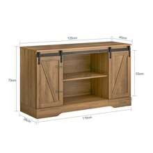 SoBuy FSB60-BR Sideboard mit Schiebetüren Kommode Schrank Küchenschrank Flurschrank Beistellschrank Lowboard TV-Schrank BHT ca.: 120x70x40cm Schrank Schränke Schrankmöbel Für Den Eingangsbereich Schuhkommode Schuhschrank Sideboard Sideboard Wohnzimmer Tv Schrank Wohnzimmer Möbel Wohnzimmer-Schrankmöbel Wohnzimmer-Stauraummöbel Beistellmöbel Buffet-Kommode Flurmöbel Komodenschrank Küchenmöbel Küchenschrank Schmal Niedriges Stauraummöbel Eingangsbereich Braun MDF (E1) 120x40x70 cm - Braun - Übersicht 5