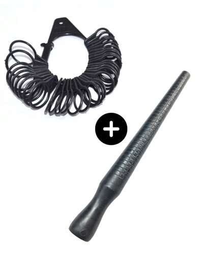 Kit Aneleira Bastão Plástico Medidor Anel Aliança Dedo Nº 1 ao 33 Premium Completo