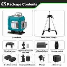 ONEVAN 16 Lines 4D Laser Levels 360 Horizontal Vertical Green Line Laser Level Self Leveling Measuring Leveling Tool - With 1.5m Tripod - View 12