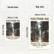 1PC Frameless Fleetwood Music Poster, 70's Vintage Wall Art, Song Lyrics Print, Gift For Music Lover, Personalized, Nature, Travel, Retro, Bar Decor Room Decor Home Decor Wall Decor Bathroom Decor Bedroom Decor Room Decoration Stuff Living Room Decor House Decor Home Decor Living Room Wall Paper Stickers - Multicolor - View 5