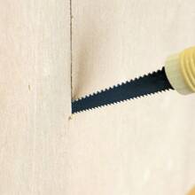 Japanese Pull Saw Woodworking Small Keyhole Saw 7-7/8" Made In JAPAN, Ryoba Double-Edge Hand Saw For Wood, Plywood, Drywall, Sheetrock, Gypsum Board, Plasterboard, Wood Handle