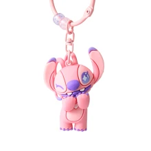 Miniso Móc khóa mặt dây chuyền 3D dễ thương hình thiên thần thuộc series Stitch Food Party để trang trí túi xách. - Hồng (Thiên Thần) - Xem 10