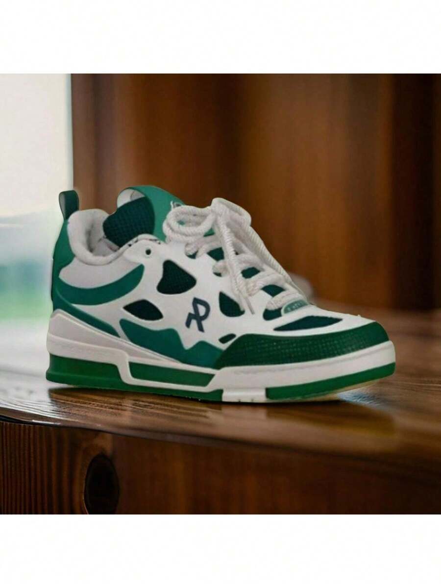 Men's Women's Vl Skate 54 Comfortable Sneakers 34 TO 43 - GREEN - View 1
