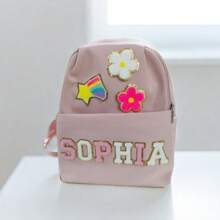 圣诞老人秘密礼物，个性化圣诞字母印花背包，旅行和露营背包 - 彩色 - 查看 11