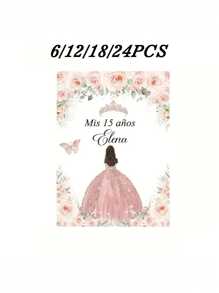 6/12/18/24 piezas Etiquetas personalizadas a prueba de agua para botellas, etiquetas de cumpleaños personalizadas con diseño de corona, regalos íntimos, opciones perfectas para familia y amigos, bodas, fiestas y eventos, regalos perfectos para cumpleaños, aniversarios, Día de San Valentín y otras ocasiones, artículos esenciales para bodas - Multicolor - Ver 41