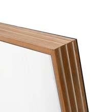 HOMCOM Espejo de Pared Cuerpo Entero 45x125 cm Espejo de Pie Espejo de Suelo Grande de Madera Estilo Moderno Decorativo para Salón Dormitorio Entrada Natural - Camel - Ver 9