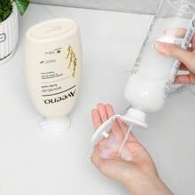 3pcs Bottle Emptying Kit Cap For Upside Down Dispenser Shampoo Lotion, Saver Flipping Set With 3 Sizes Adapters, Leakproof Inverted Bottle Caps For Emptying Lotions, Shampoos, And Kitchen Condiments Home Bathroom Decor Fall Decor Back To School - Multicolor - View 5