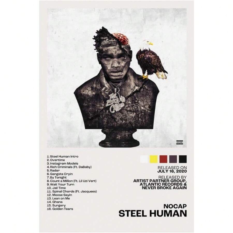 Framed-Music Poster Home Decor For Living Room Aesthetic Rap Posters Rapper Album Art Records Wall Art Decor For Guys Bedroom High Quality,For New Year, Valentinc'S Day, Living Room, Bathroom, Bedroom, Kitchen