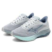 Mizuno Zapatillas de entrenamiento de fitness con amortiguación y ligereza para mujeres, adecuadas para correr y viajar - gris/gris azul/azul - Ver 3
