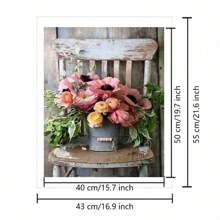 1pc Paint By Numbers Kit For Adults Beginner On Canvas, Adults' Paint-By-Number Kits, Adult Paint By Number Kits, Painting Kits For Adults, Number Painting For Adults, Hobbies For Women, Painting By Numbers For Adults, Birthday, Thanksgiving, Christmas Gifts For Mom, Grandma, Neighbors, Friends, Home Decor Set(Frameless)