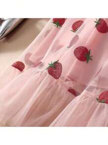 Vestido de mujer de manga burbuja en V profunda fresa, vestido de corbata, Seaside, Holiday - Rosa - Ver 10